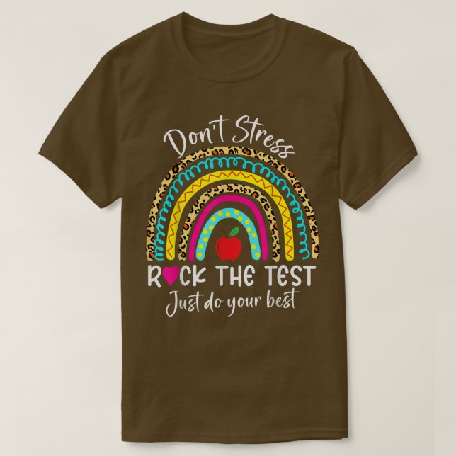 Funny Testing Teacher Rock The Test Day Shirt Rock (Design vorne)