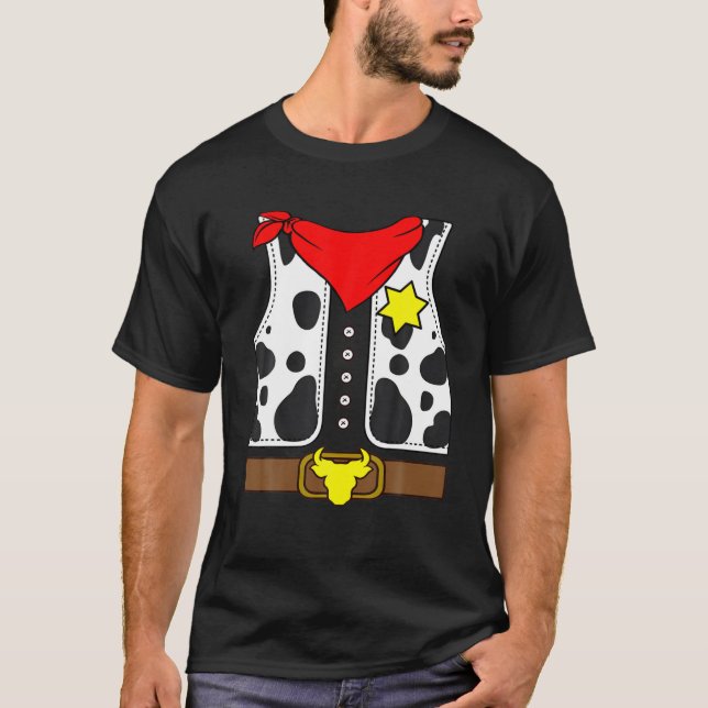 Funny Texas Cowboy Red Bandana Rodeo Western Sheri T-Shirt (Vorderseite)