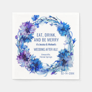 💍 Funny text Cornflowers und Lavender Serviette