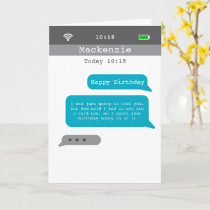 Funny Text Geburtstag Spaß Karte