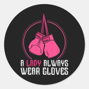 Funny Thai Boxing Women Geschenk Muay Thai Runder Aufkleber