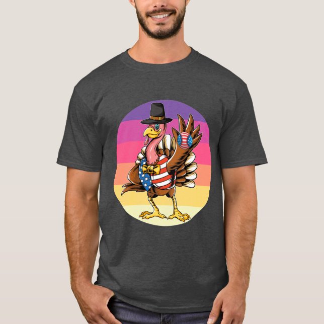 Funny Thanksgiving Day Turkey T-Shirt (Vorderseite)
