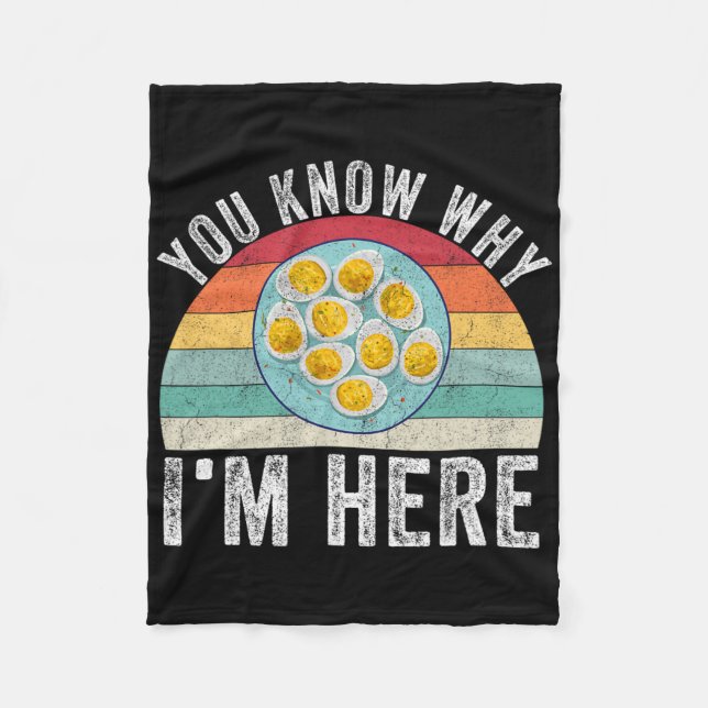 Funny Thanksgiving Deviled Eggs You Know Why I'm H Fleecedecke (Vorderseite)