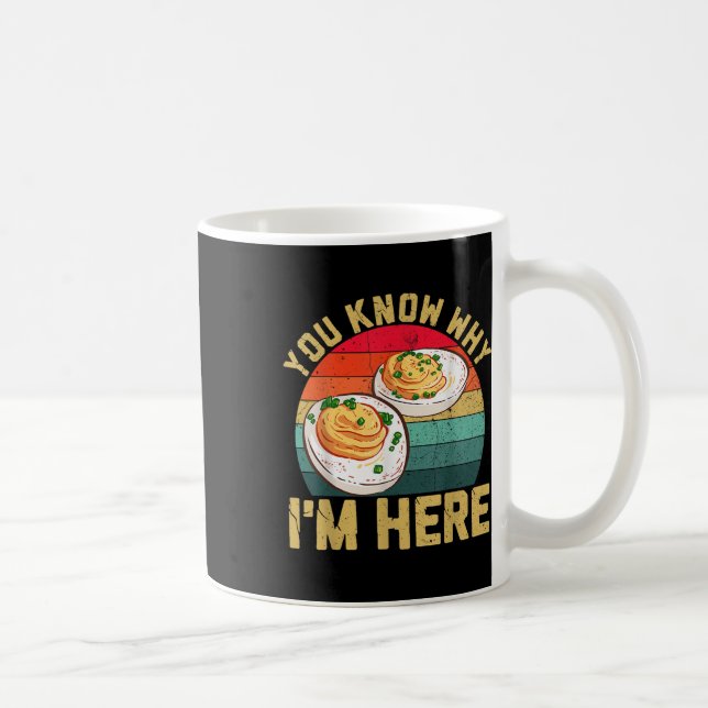 Funny Thanksgiving Deviled Eggs You Know Why Im He Kaffeetasse (Rechts)