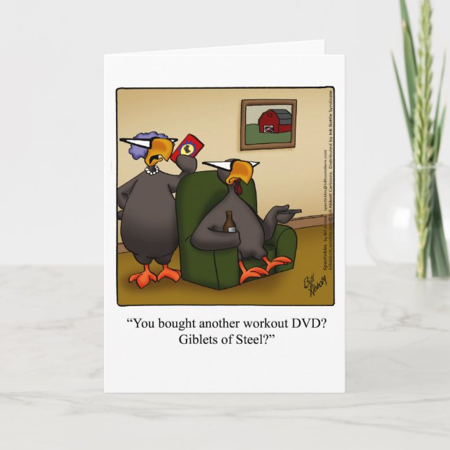 Funny Thanksgiving Humour Carte de voeux (Devant)