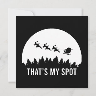Funny That's My Spot Xmas Session Santa on Sleigh Einladung