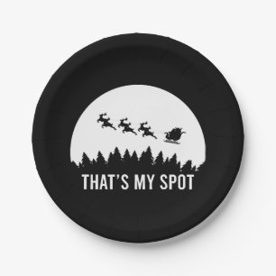Funny That's My Spot Xmas Session Santa on Sleigh Pappteller