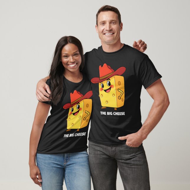 Funny The Big Cheese with 10-Gallon Cowboy Hat T-Shirt (Unisex)