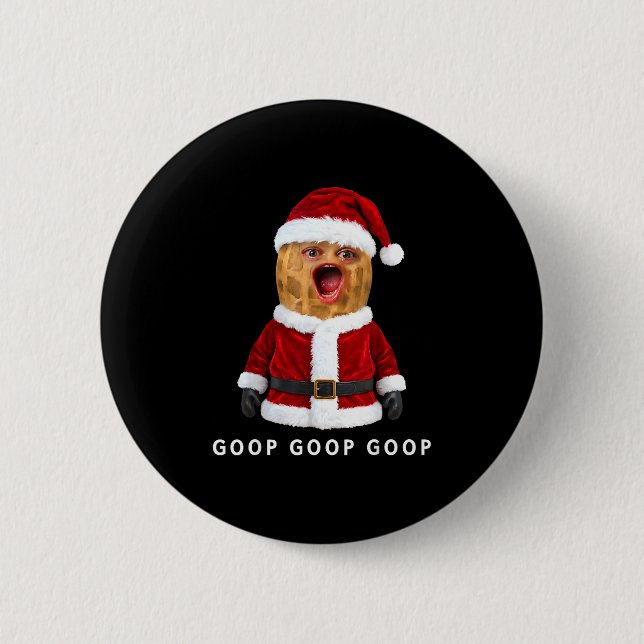 Funny The Burnt Peanut Goop Bungulator Christmas  Button (Vorderseite)
