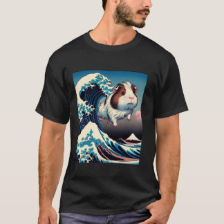 Funny The Great Wave of Guinea Pig Japanisch Anime T-Shirt