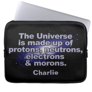 Funny "The Universe" individuelle Name Laptop-Ärme Laptopschutzhülle