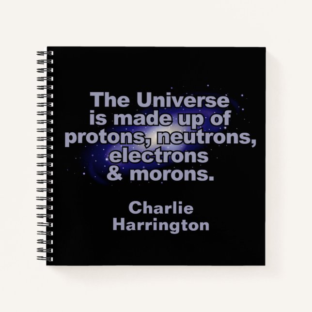 Funny "The Universe" individuelle Name Notebook Notizbuch (Vorderseite)