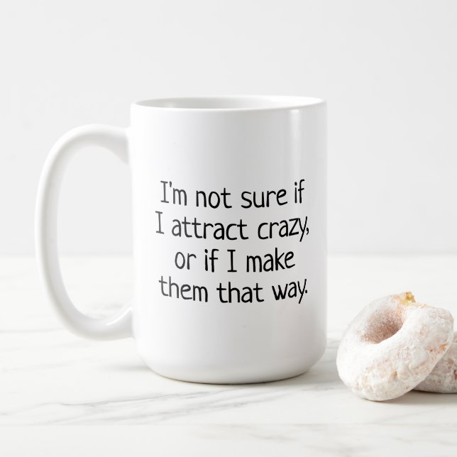 Funny Therapy Tasse Crazy Zitat Einfache Kaffee Cu (Mit Donut)