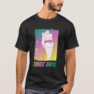 Funny Thicc Boys Squad Sumo für Anime Fans T-Shirt