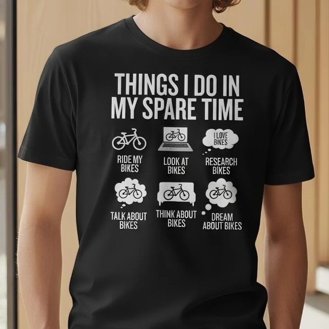 Funny Things I Do In My Spare Time Biker T-Shirt (Von Creator hochgeladen)