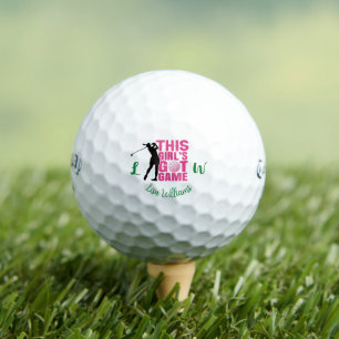 Funny This Girl's Got Game Monogram Named Feminine Golfball