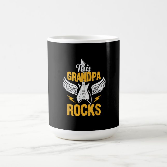 Funny This Grandpa Rocks Music Rock Gitarre Kaffeetasse (Mittel)