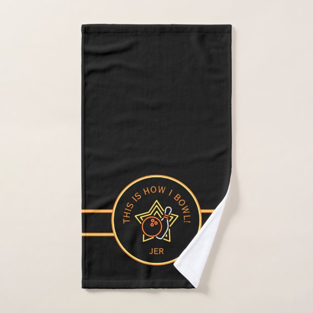 Funny This Is How I Bowl Retro Bowling Towel Handtuch (Handtuch)