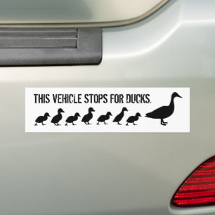 Funny This Vehicle Stopps for Ducks Autoaufkleber