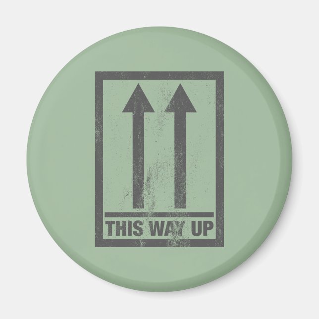 Funny this way up sign magnet (Vorne)