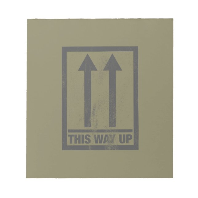 Funny this way up sign notizblock (Vorderseite)
