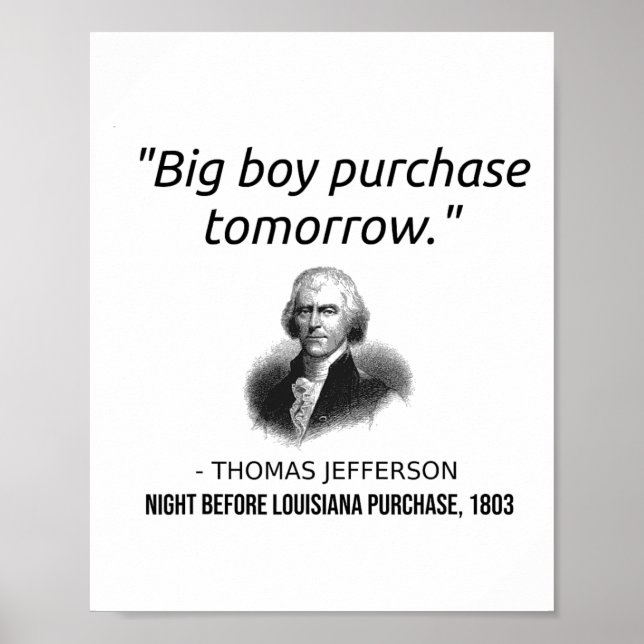 Funny Thomas Jefferson Usa Geschichtslehrer Louisi Poster (Vorne)