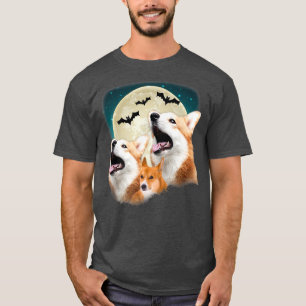 Funny Three Corgi Halloween und Halloween Moon-115 T-Shirt