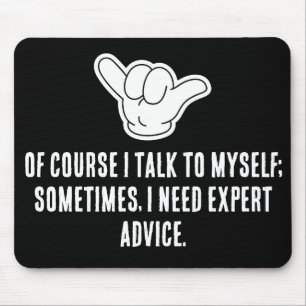 Funny Thug Life Spaß Black Customizable Quote Mousepad