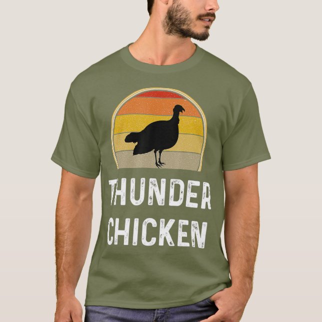 Funny Thunder Huhn Türkei Hühner Jagd Geschenk T-Shirt (Vorderseite)