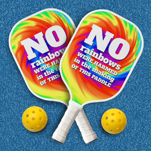 Funny TieDye No Rainbows wurden gequält ... Pickleball Schläger