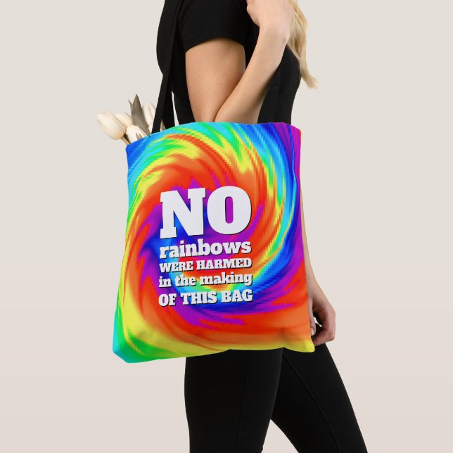 Funny TieDye No Rainbows wurden gequält ... Tasche (Von Nahem)