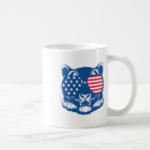 Funny Tiger American Flag Zoo Animal Patriotic 4. Kaffeetasse