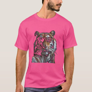 Funny Tiger Animal Lover Grafische Kunst Niedlich  T-Shirt
