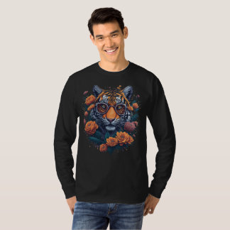 Funny Tiger und Sonnenbrille T-Shirt