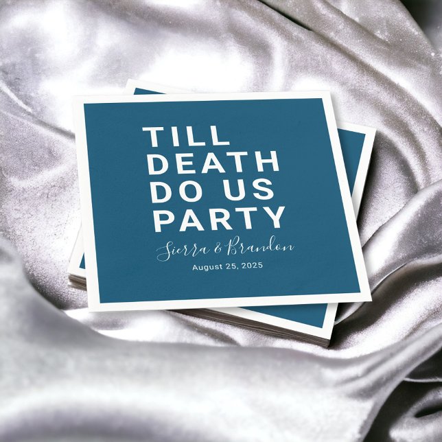 Funny Till Death Do us Party Hochzeit oder Verlobu Serviette (Von Creator hochgeladen)