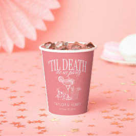Funny Till Death Do us Party Hochzeitspapier Cups Pappbecher