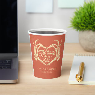 Funny Till Death Do us Party Hochzeitspapier Cups Pappbecher