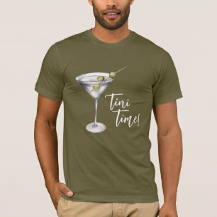 Funny 'Tini Time Martini Cocktail T-Shirt