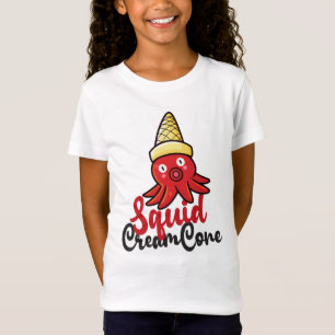 Funny Tintenfisch Cream Cone Girls' T - Shirt
