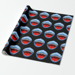 Funny Tiny Shark White Sharp Teeth Geschenkpapier
