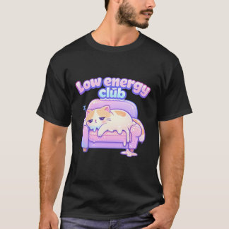 Funny Tired Cute Cat Melting on Chair T-Shirt Desi