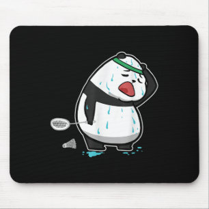Funny Tired Panda Spielen Badminton Mousepad
