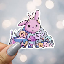 Funny Tired Parent of Multiples Bunny