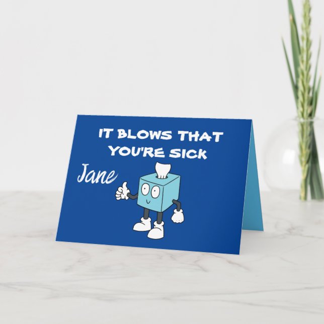 FUNNY TISSUE BOX CARD KARTE (Vorderseite)