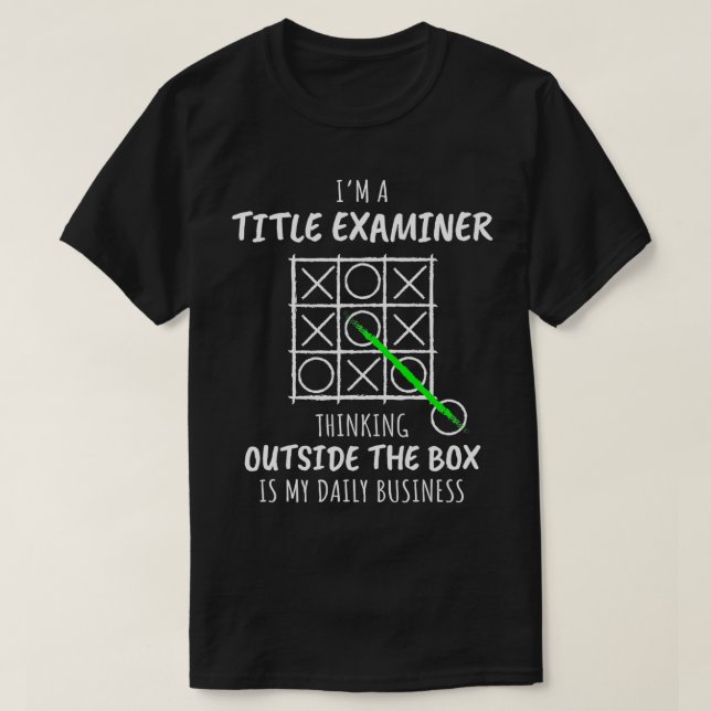 Funny Title Examiner T-Shirt (Design vorne)