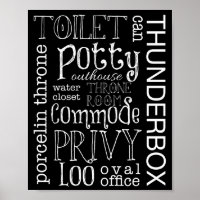 Funny Toilet Bad Sign Poster Printwerbung