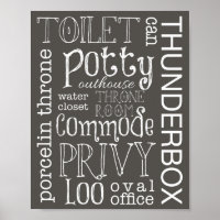 Funny Toilet Brown Grau Bad Schild