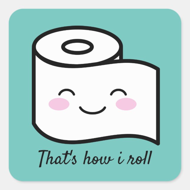 Funny Toilettenpapier Meme Aufkleber So ist es, wi (Vorderseite)