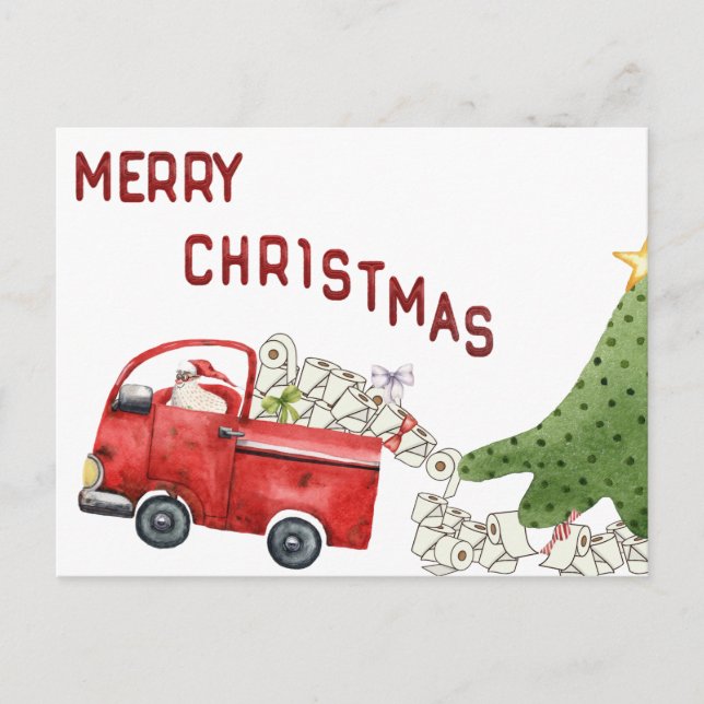 Funny Tolet Paper Red Truck Weihnachten (Vorderseite)