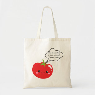 Funny Tomato Joke Tote Bag Tragetasche